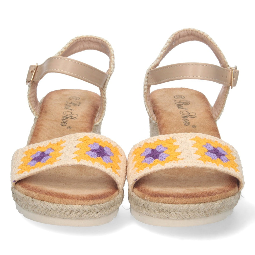 Bolsoloco Sandalia Cuña Beige