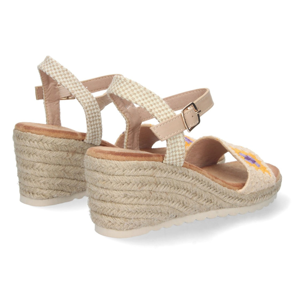 Bolsoloco Sandalia Cuña Beige
