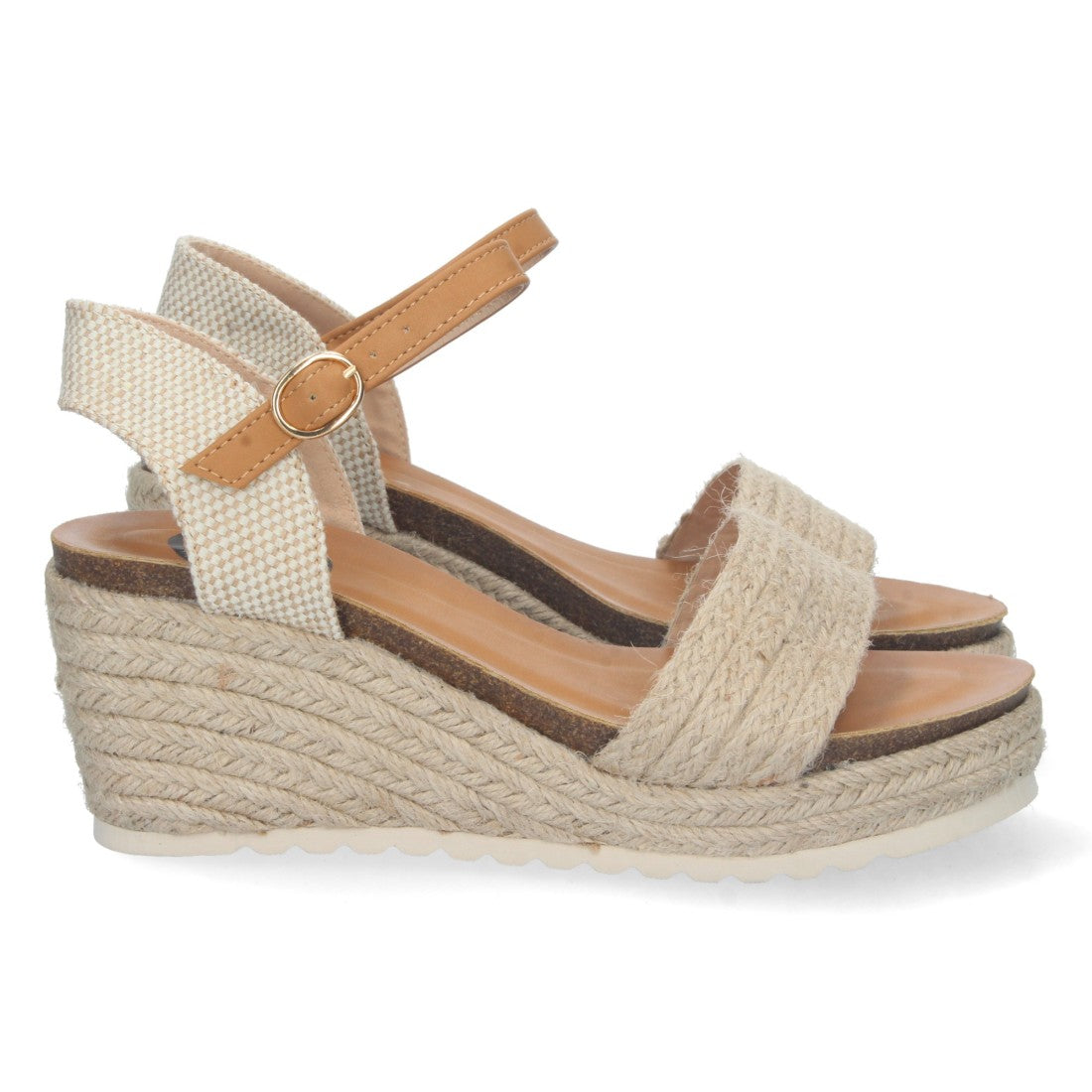 Bolsoloco Sandalia Cuña Beige