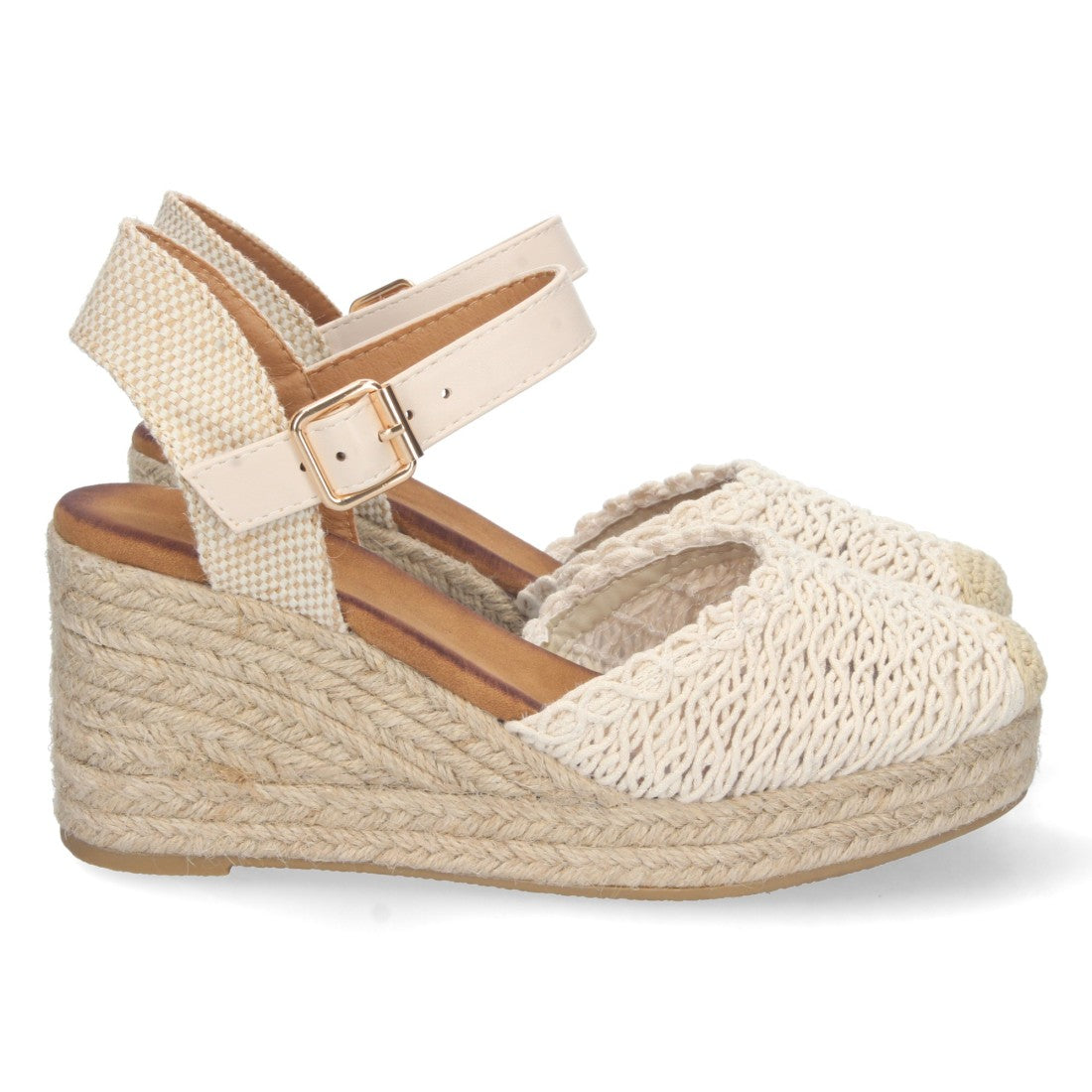Bolsoloco Sandalia Cuña Beige