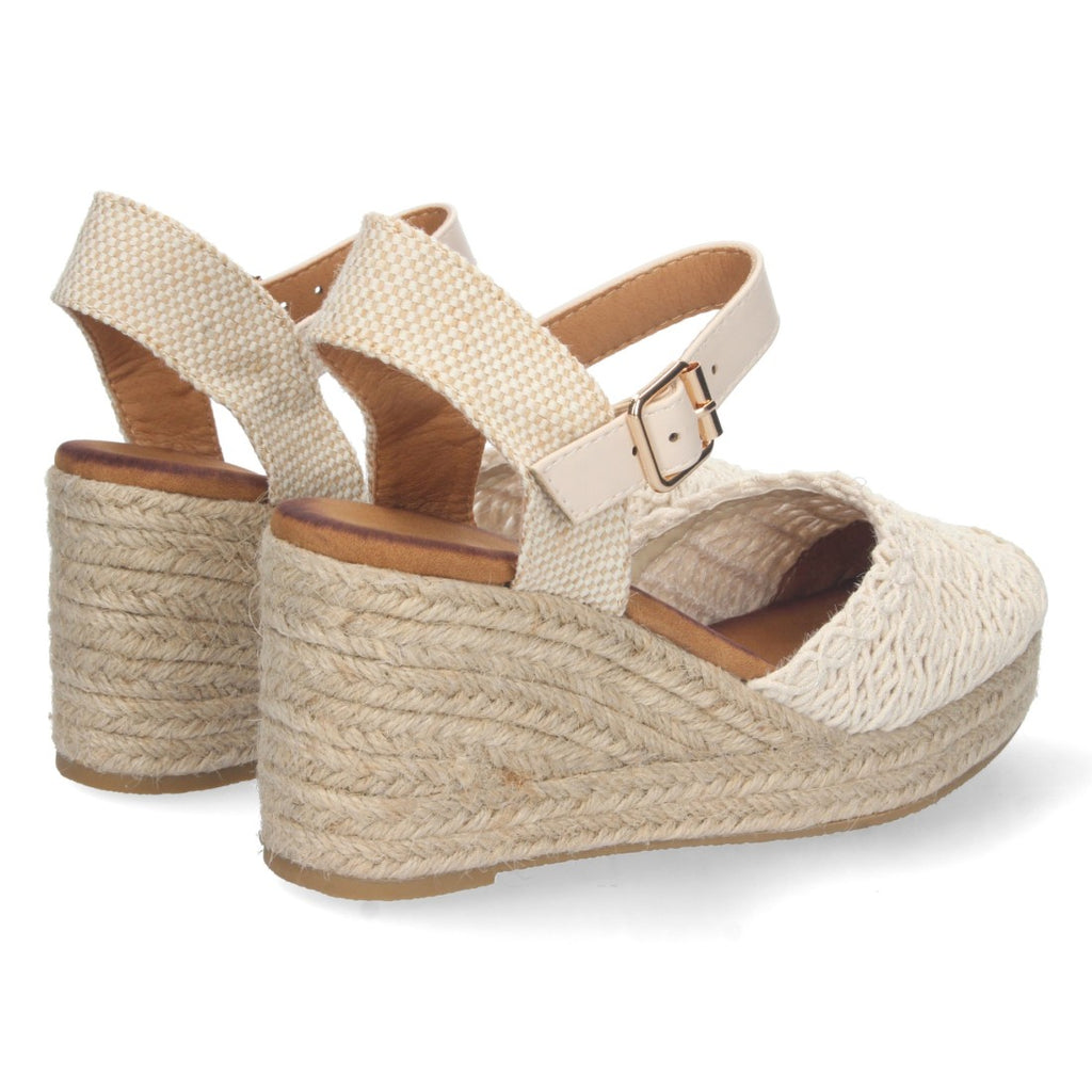 Bolsoloco Sandalia Cuña Beige