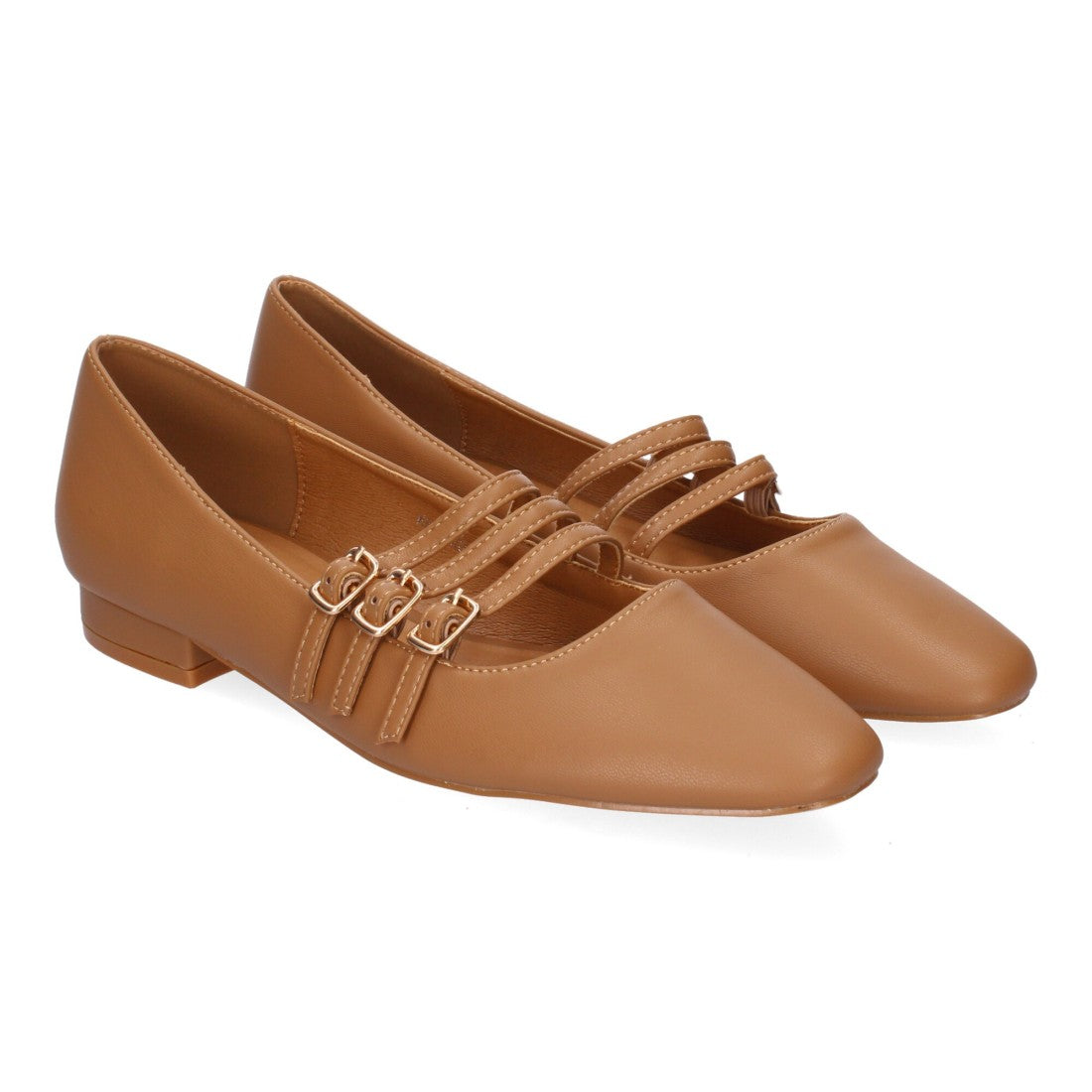 Bolsoloco Bailarina Hebilla Camel