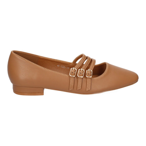 Bolsoloco Bailarina Hebilla Camel