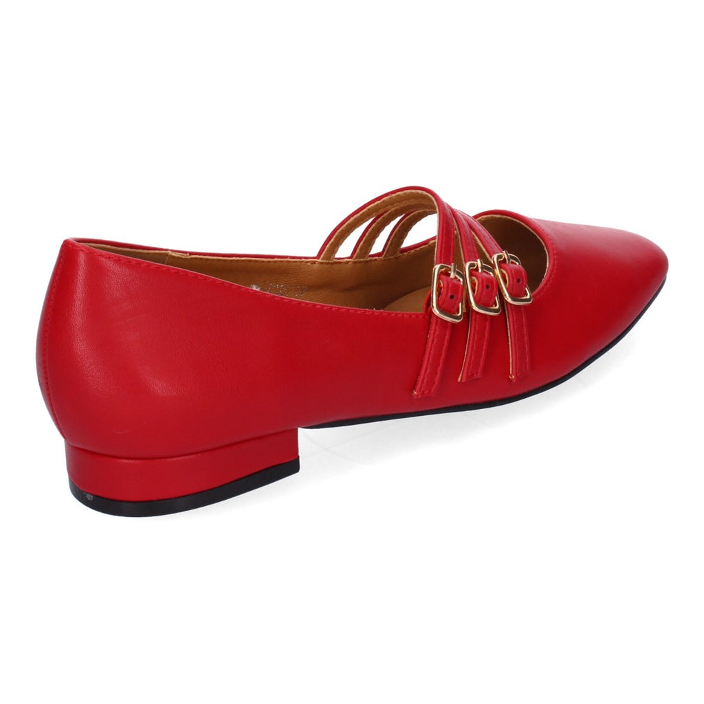 Bolsoloco Bailarina Hebilla Rojo