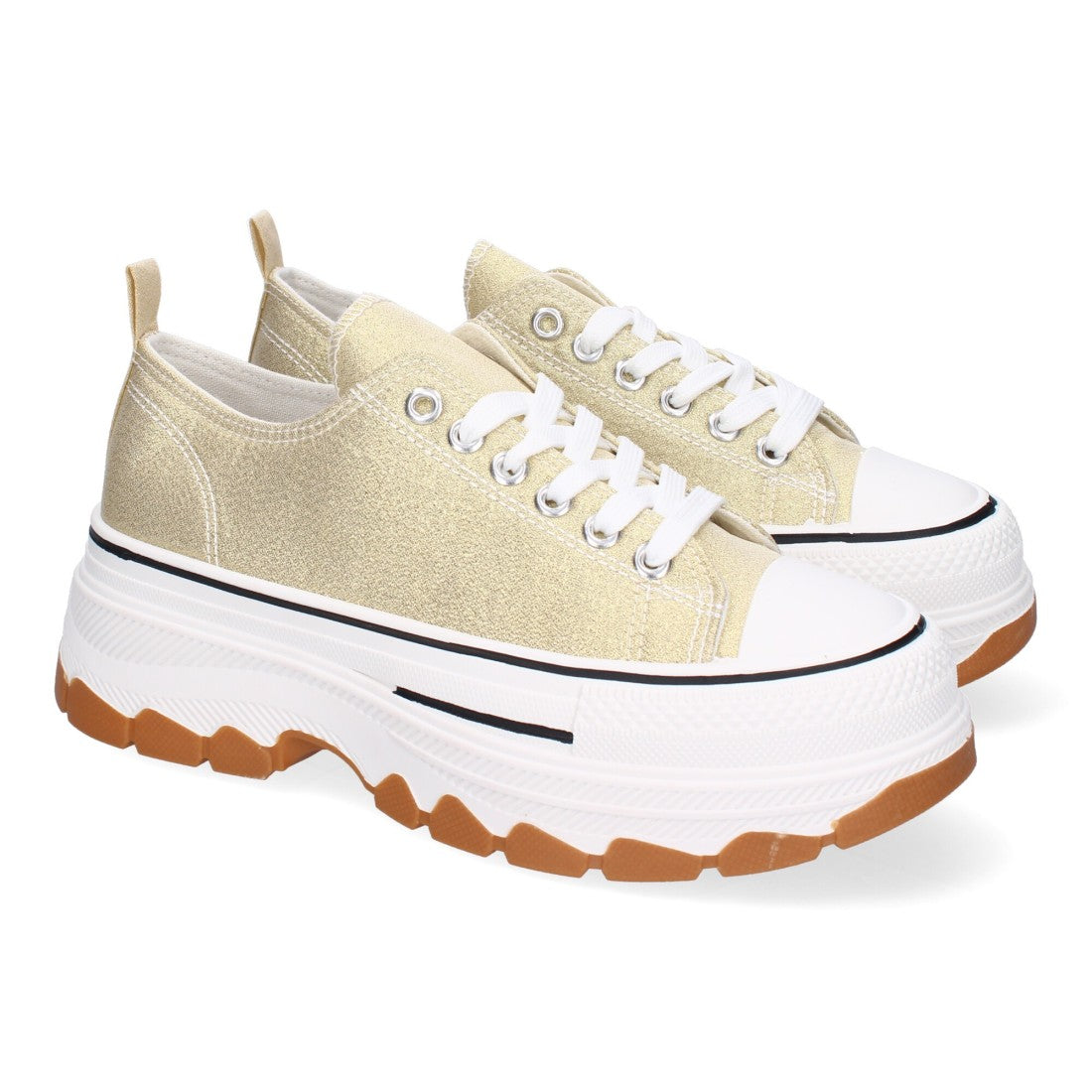 Bolsoloco Zapato Plataforma Oro