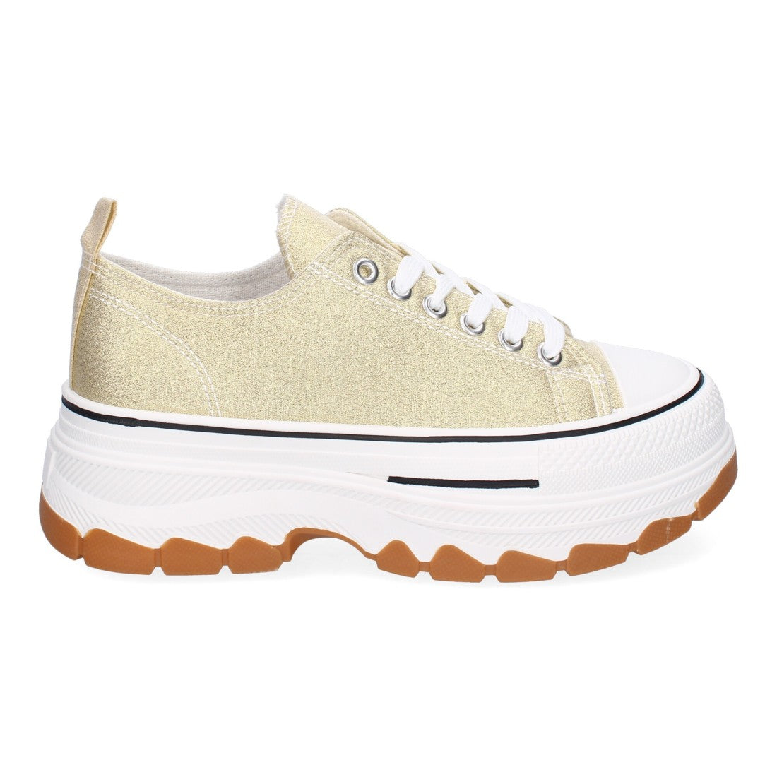 Bolsoloco Zapato Plataforma Oro
