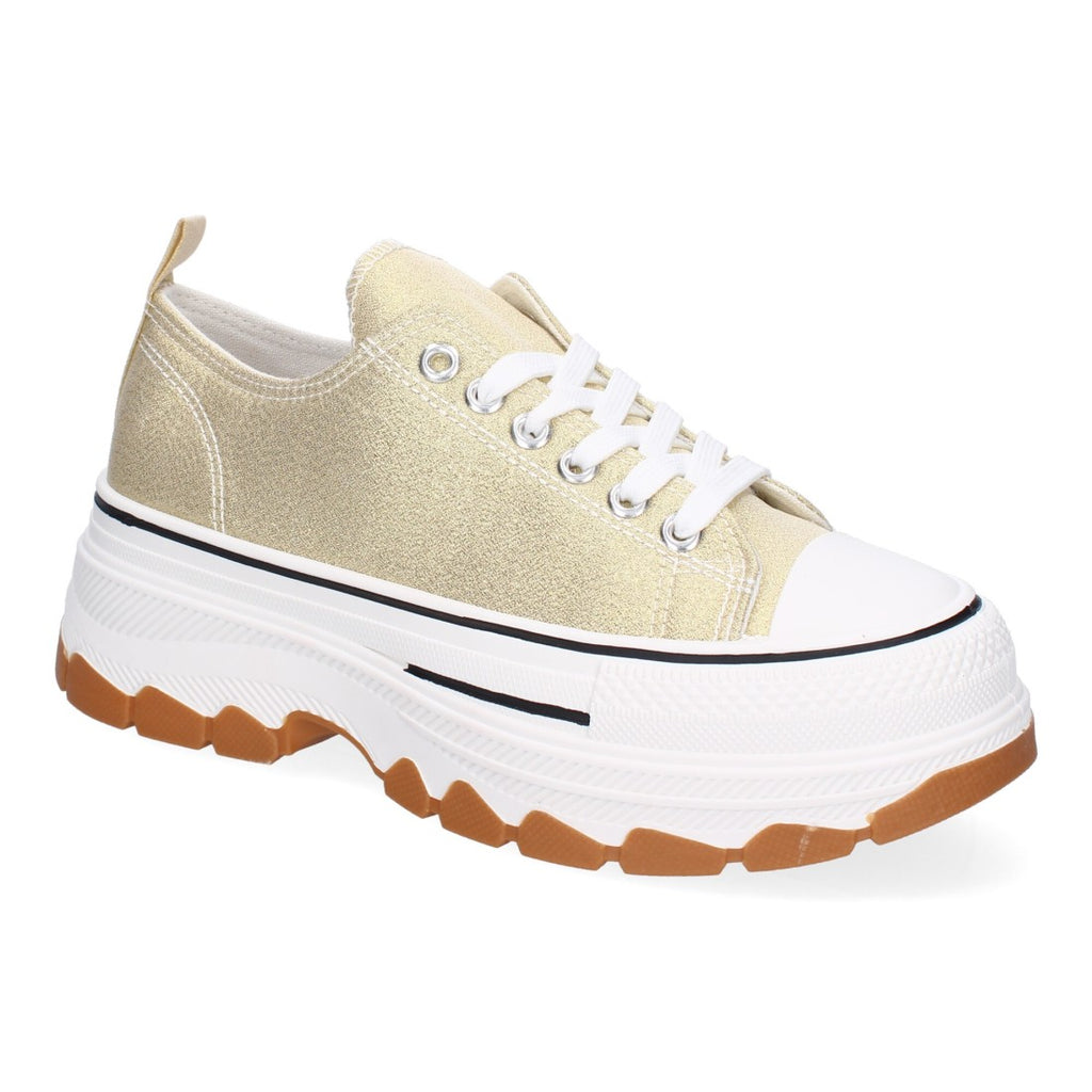 Bolsoloco Zapato Plataforma Oro