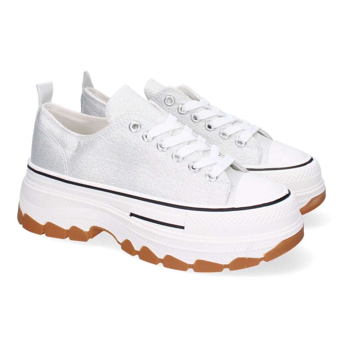Bolsoloco Zapato Plataforma Plata