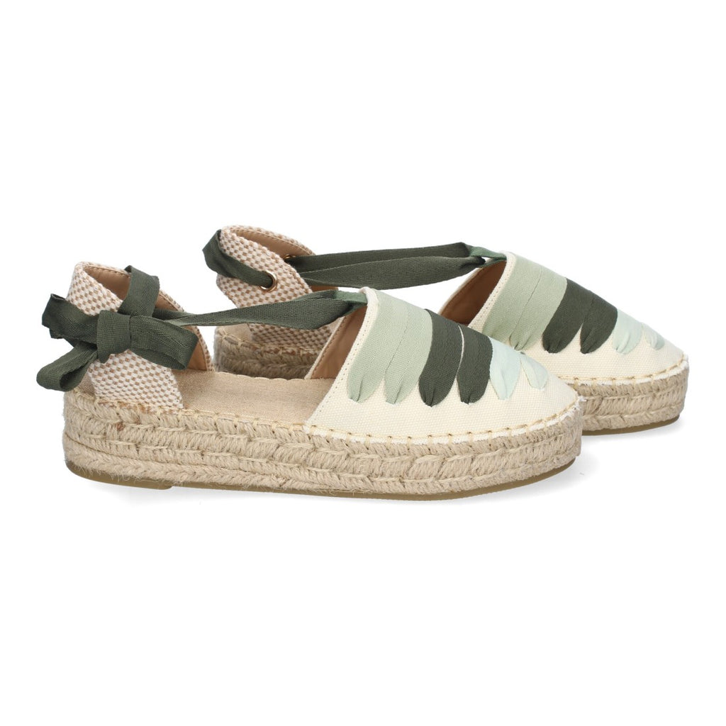 Suela de yute de alpargata plana para mujer