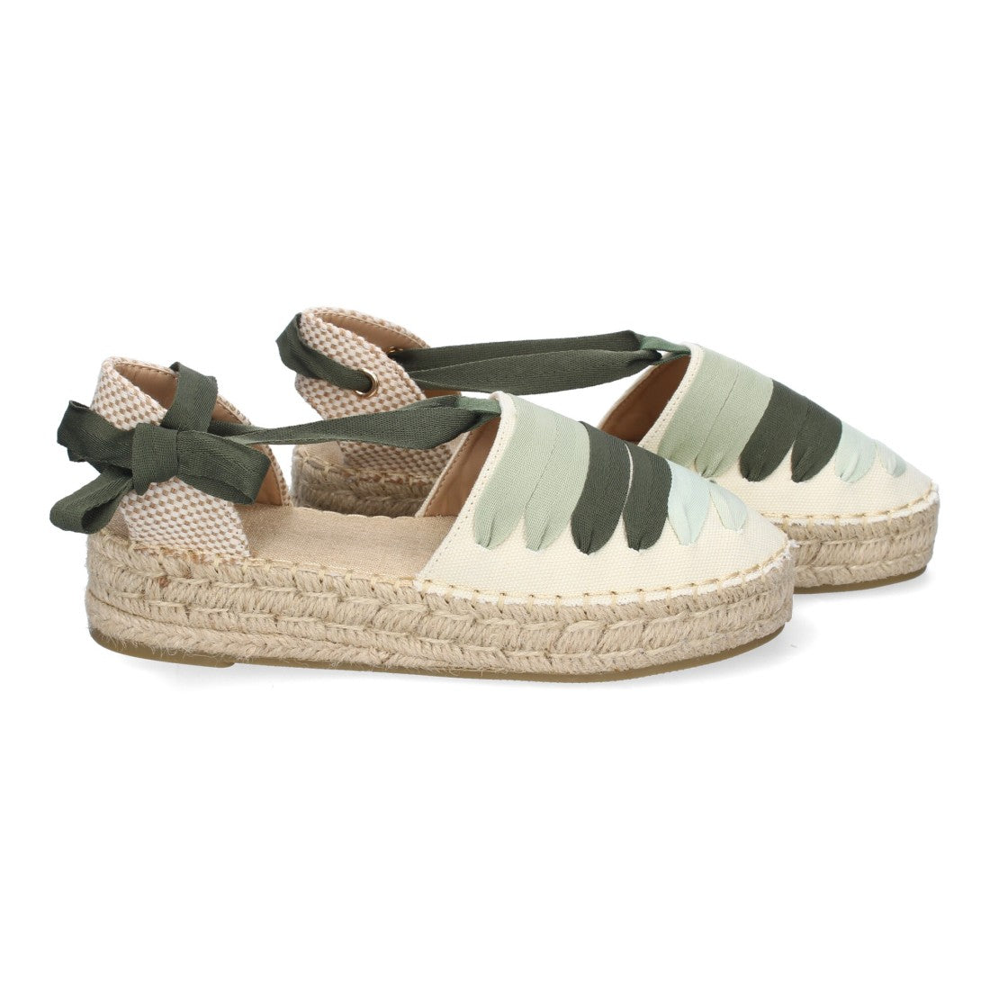 Suela de yute de alpargata plana para mujer