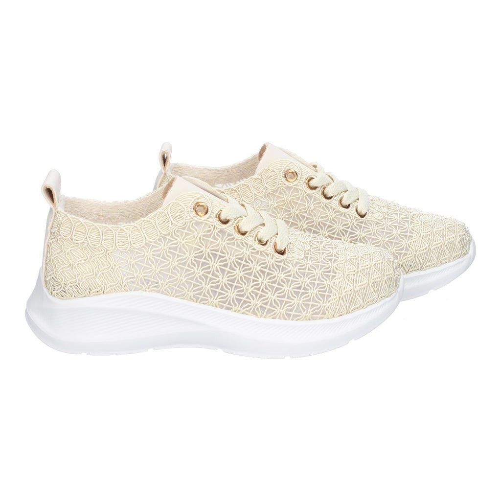 Bolsoloco Zapato Bordado Beige