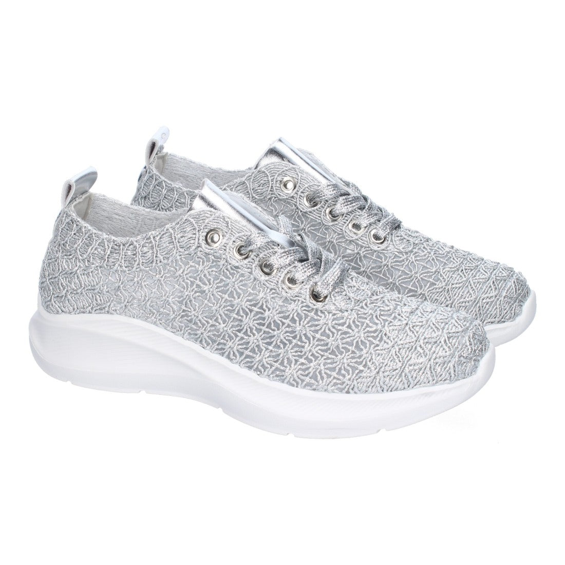 Bolsoloco Zapato Bordado Plata