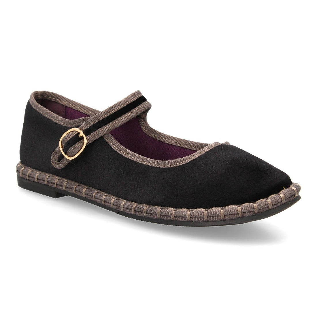 Bolsoloco Bailarina Hebilla Negro