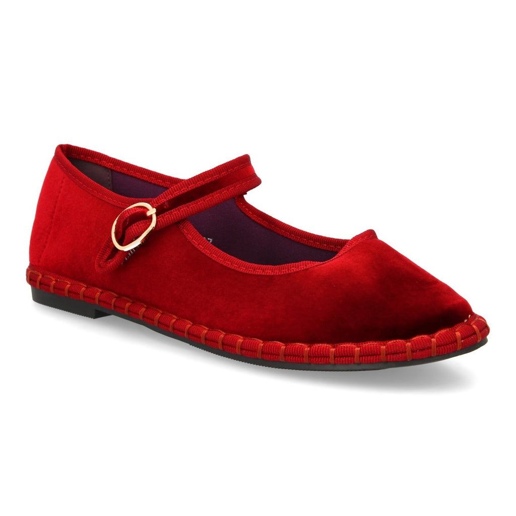 Bolsoloco Bailarina Hebilla Rojo