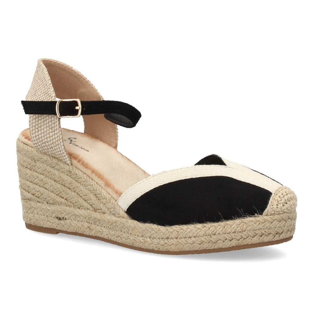 Bolsoloco Sandalia Cuña Negro