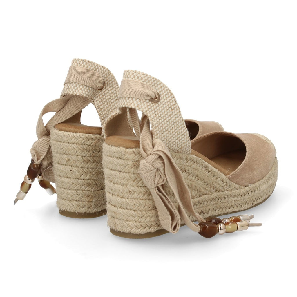 Bolsoloco Sandalia Cuña Beige