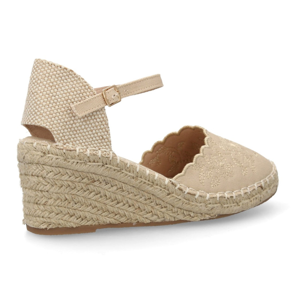 Bolsoloco Sandalia Cuña Beige