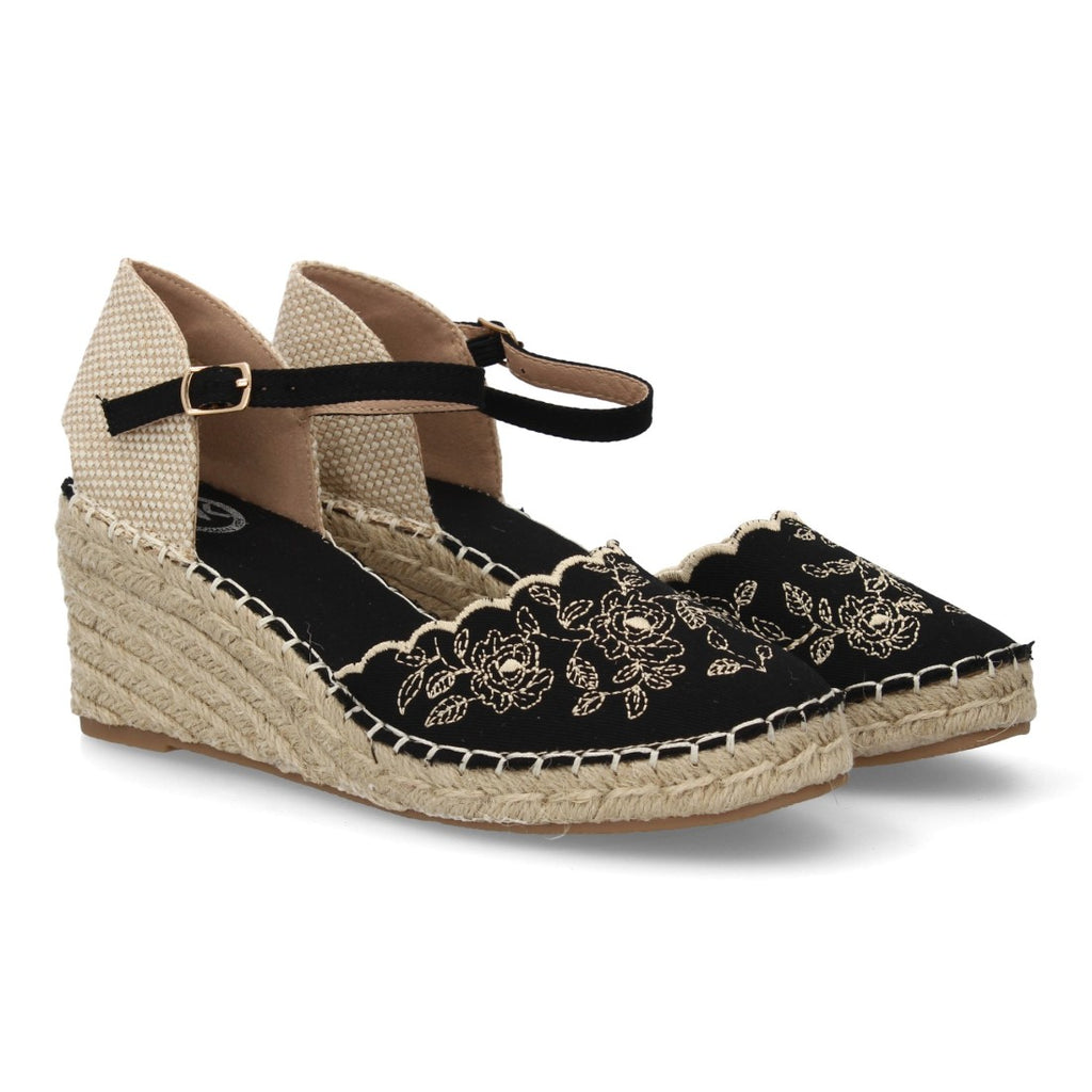 Bolsoloco Sandalia Cuña Negro