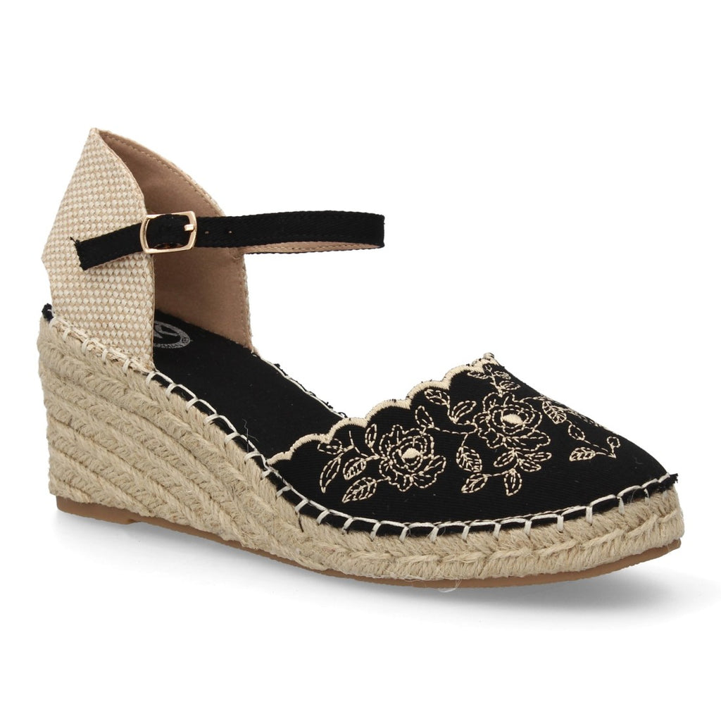 Bolsoloco Sandalia Cuña Negro