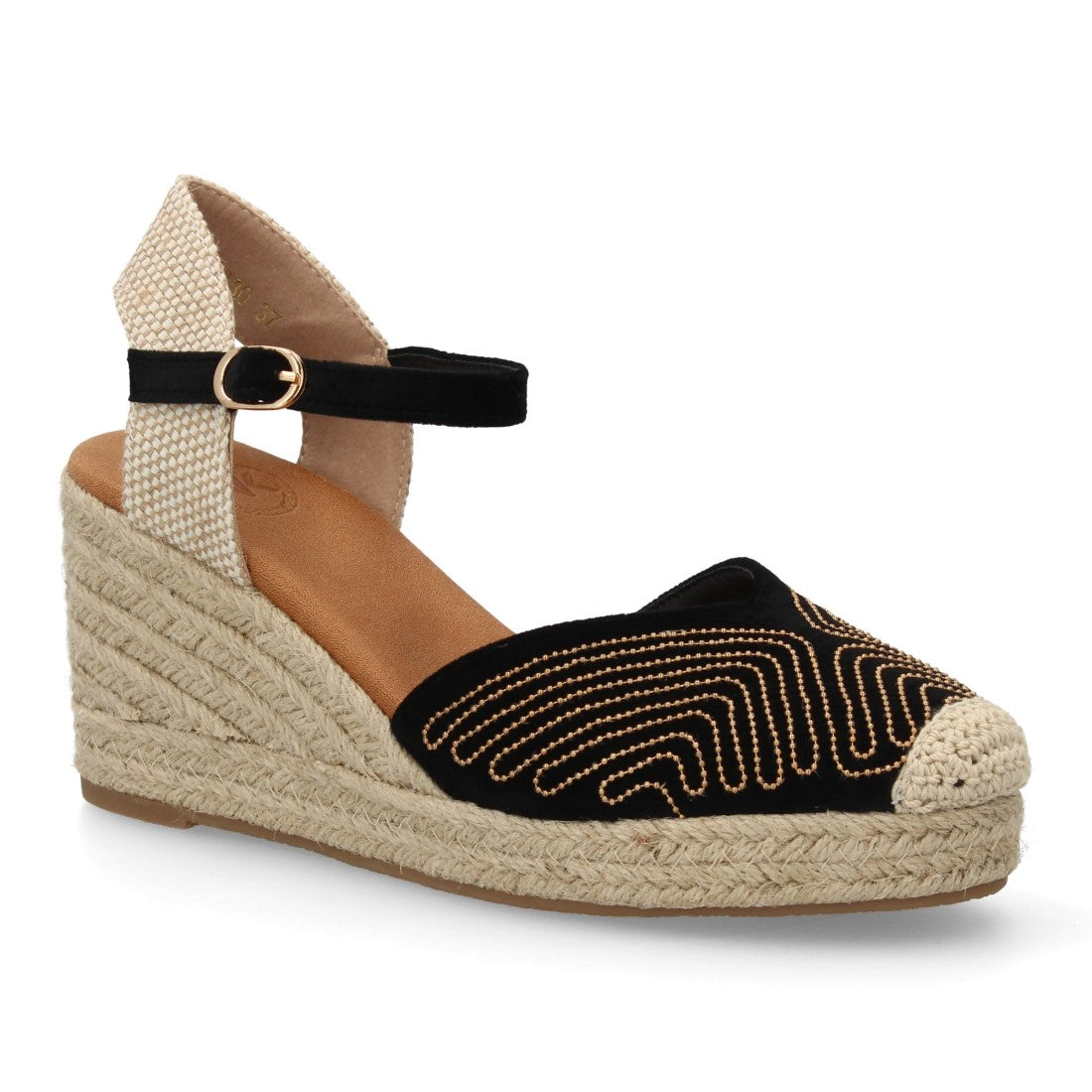 Bolsoloco Sandalia Cuña Negro