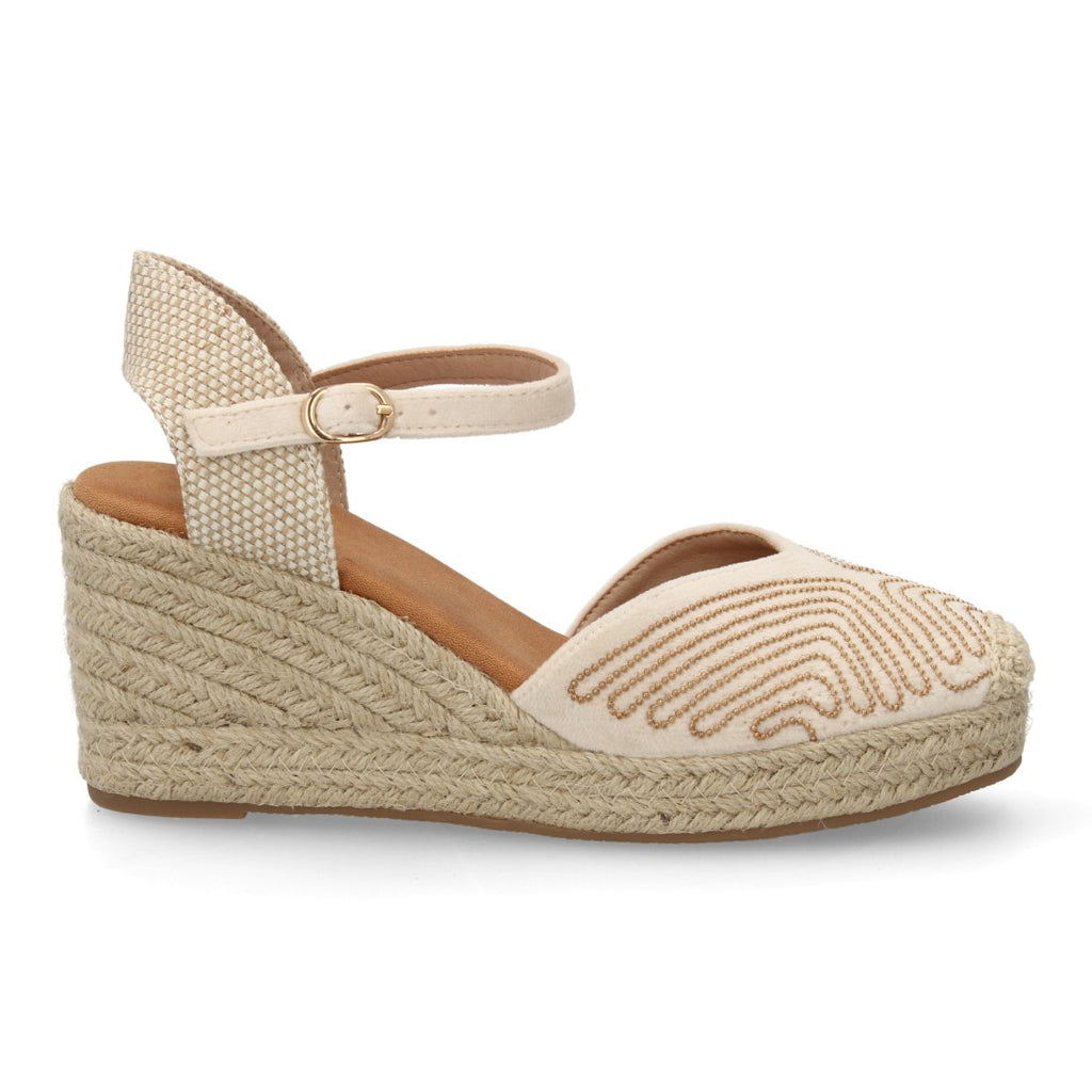 Bolsoloco Sandalia Cuña Beige