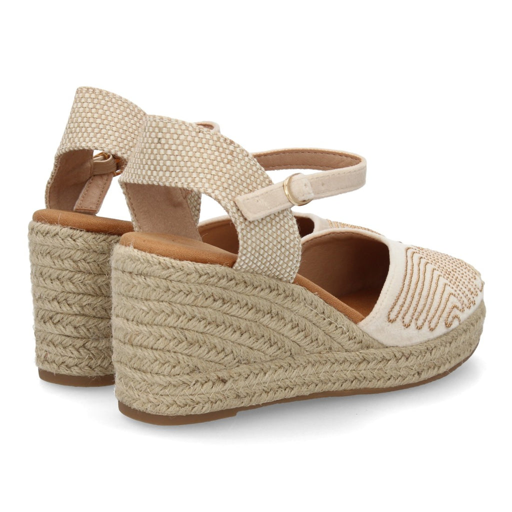 Bolsoloco Sandalia Cuña Beige