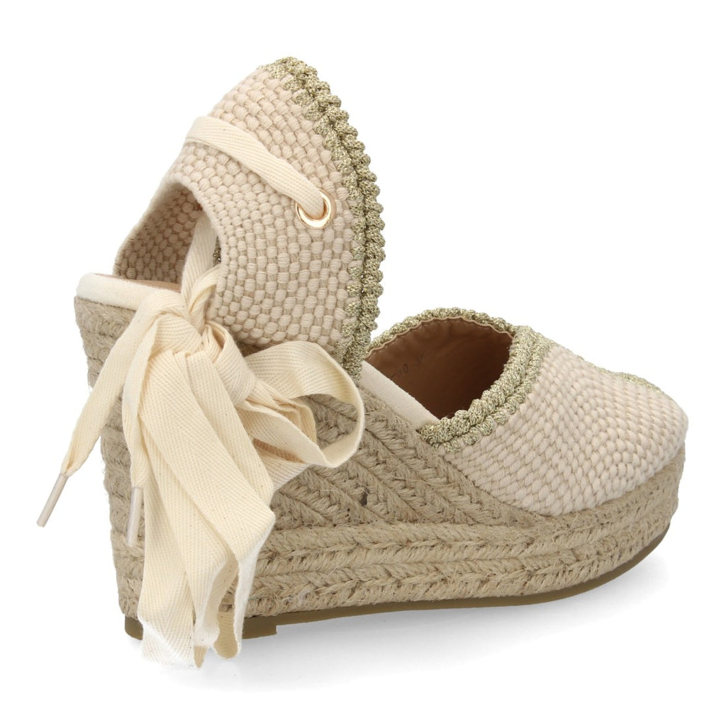 Bolsoloco Sandalia Cuña Beige