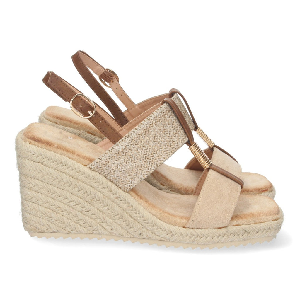Bolsoloco Sandalia Cuña Beige