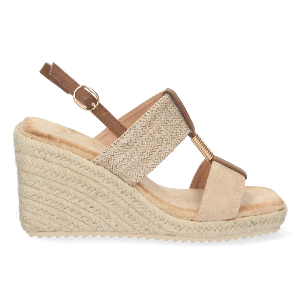 Bolsoloco Sandalia Cuña Beige