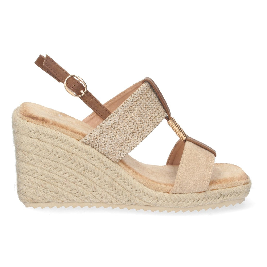 Bolsoloco Sandalia Cuña Beige