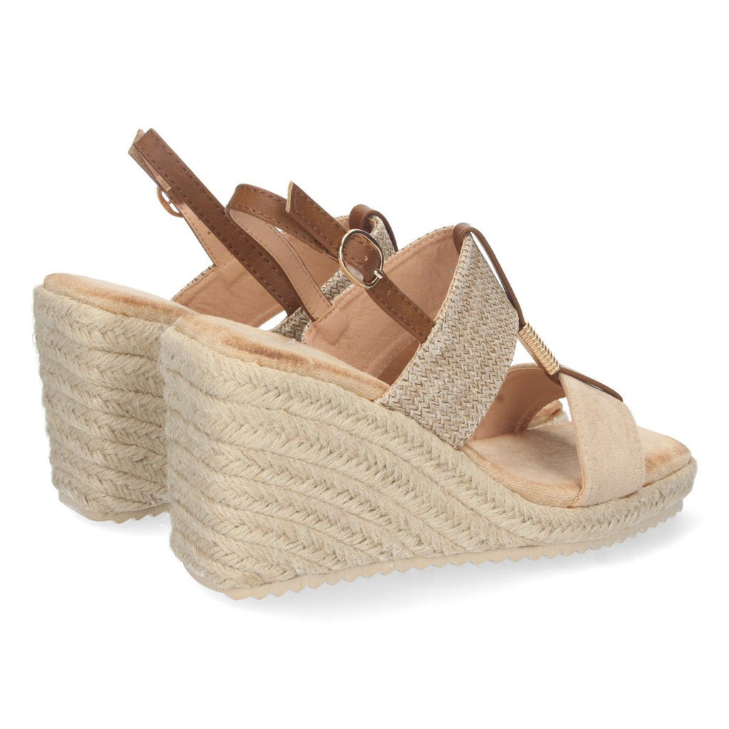 Bolsoloco Sandalia Cuña Beige