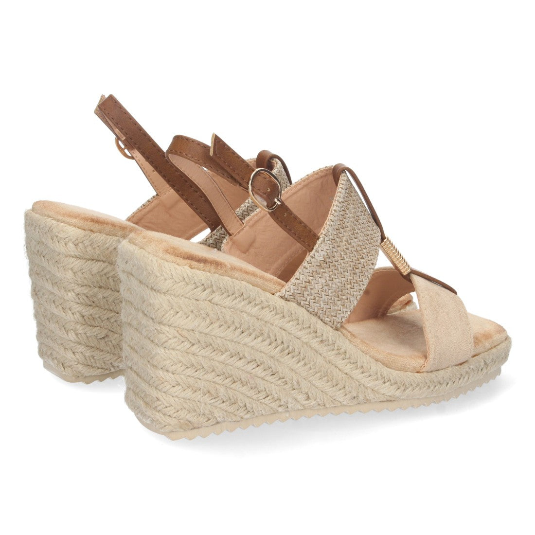 Bolsoloco Sandalia Cuña Beige