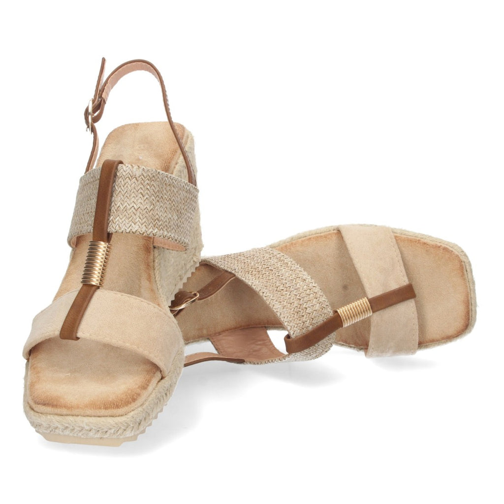 Bolsoloco Sandalia Cuña Beige