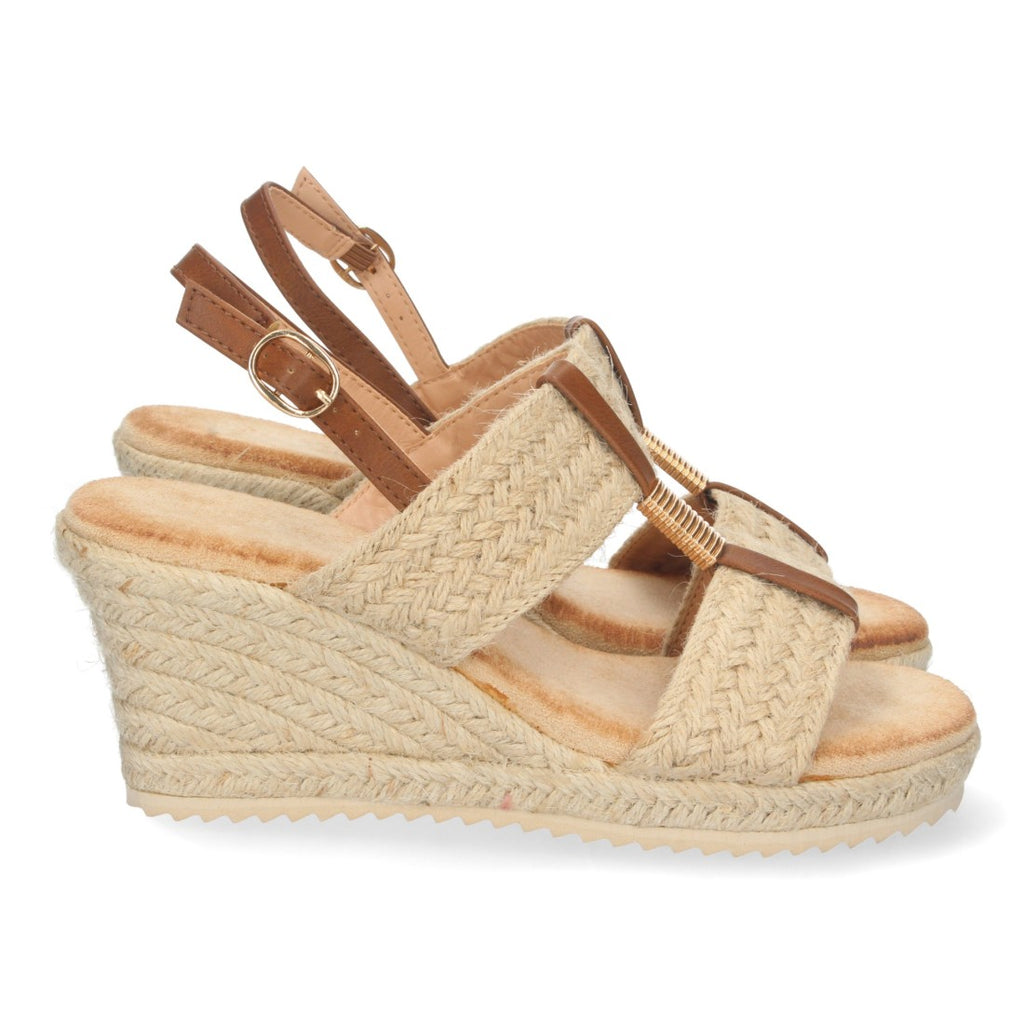 Bolsoloco Sandalia Cuña Beige