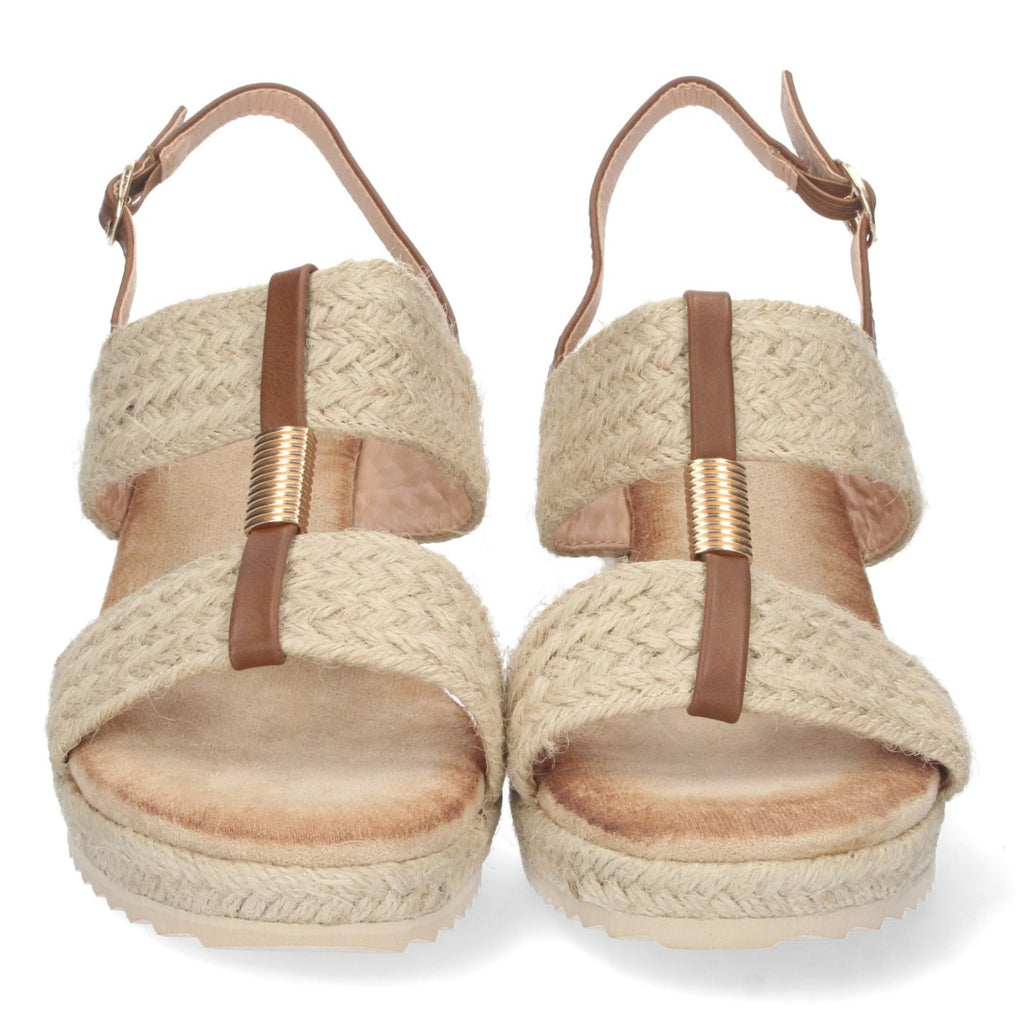 Bolsoloco Sandalia Cuña Beige