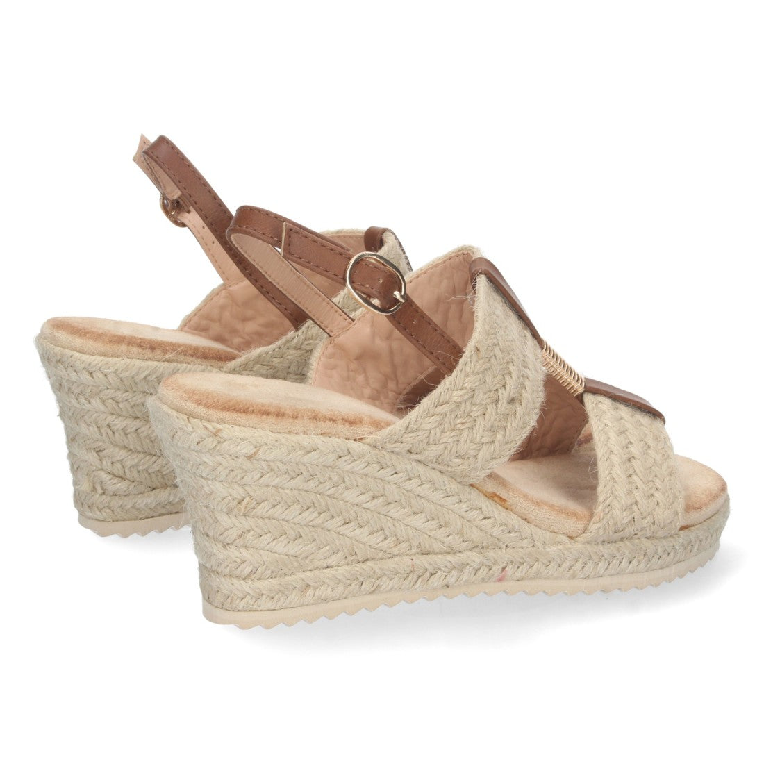 Bolsoloco Sandalia Cuña Beige