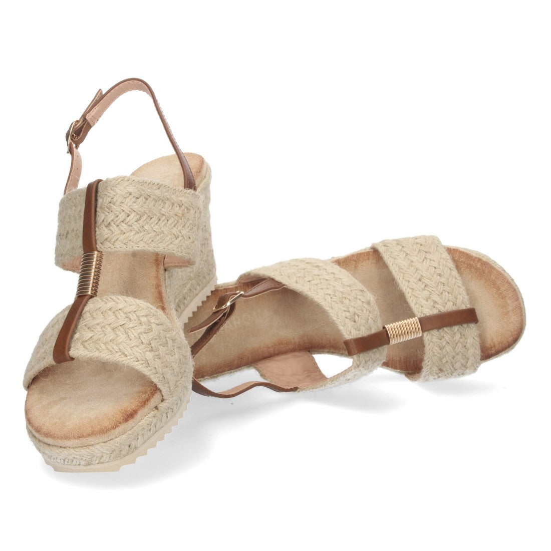 Bolsoloco Sandalia Cuña Beige