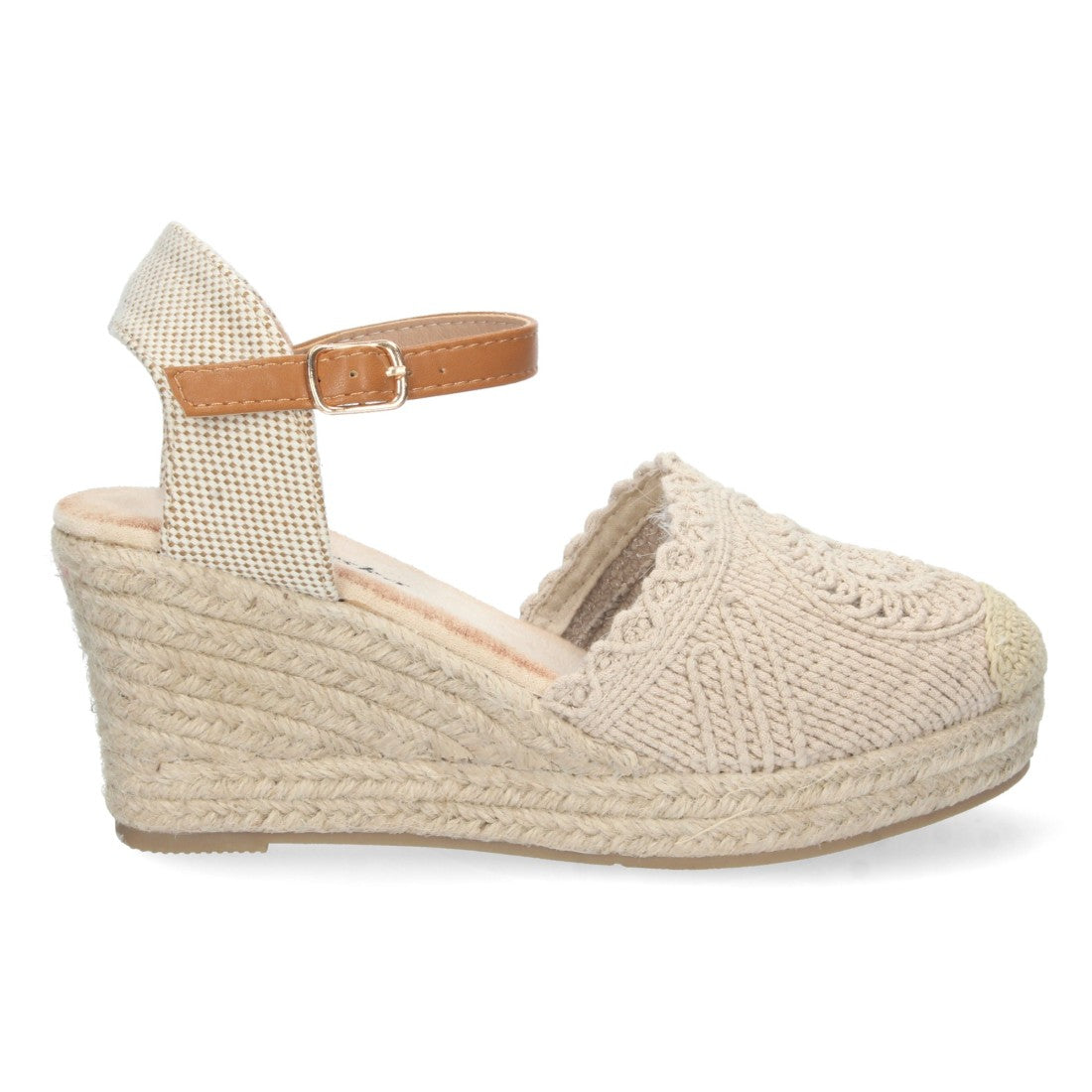 Bolsoloco Sandalia Cuña Beige