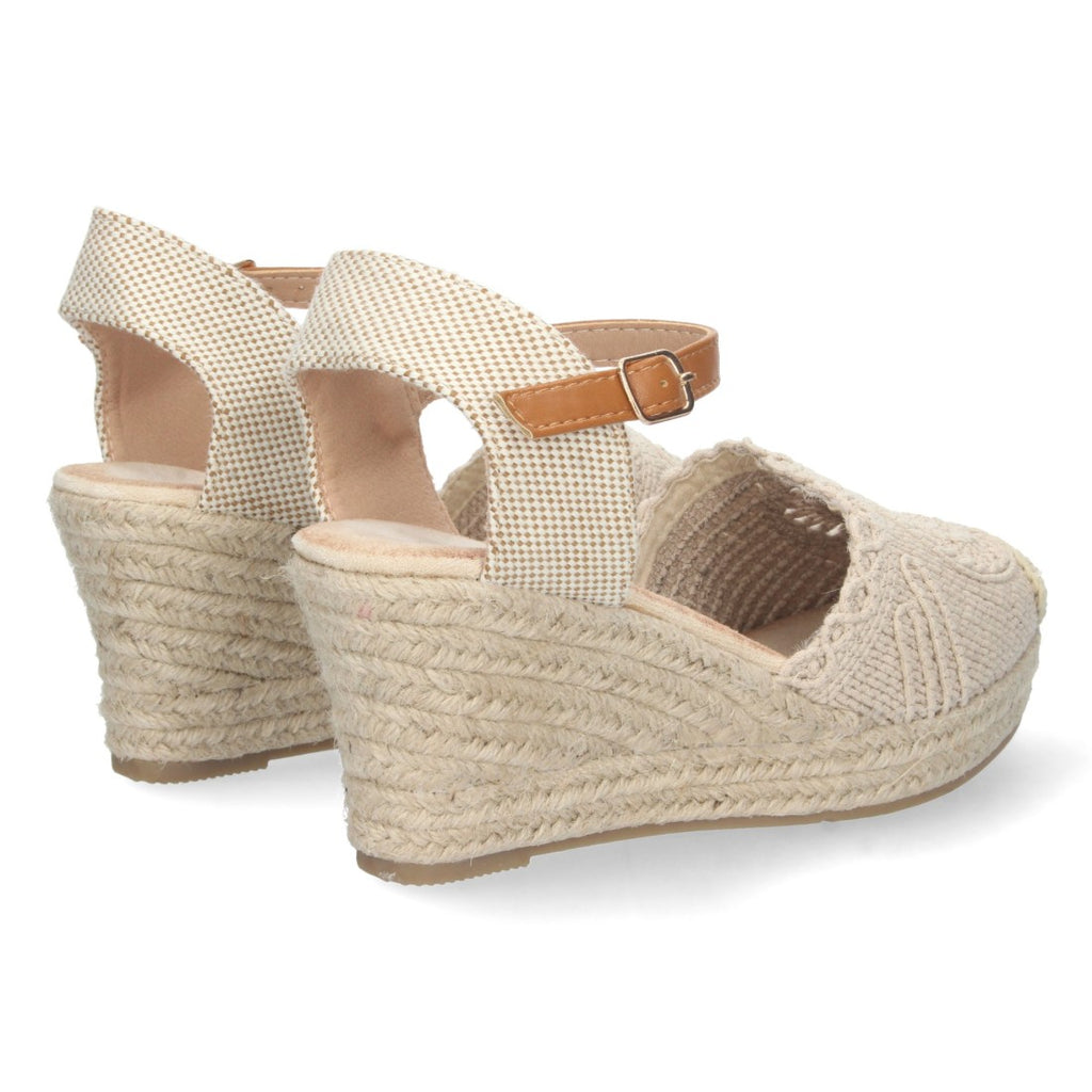 Bolsoloco Sandalia Cuña Beige