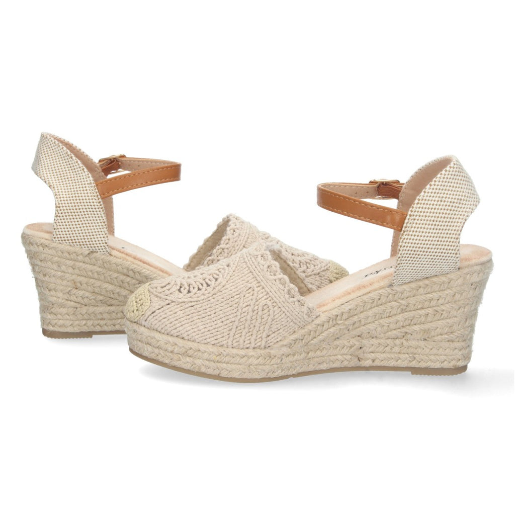 Bolsoloco Sandalia Cuña Beige