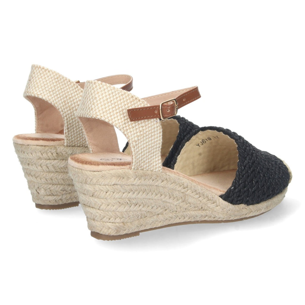 Bolsoloco Sandalia Cuña Negro