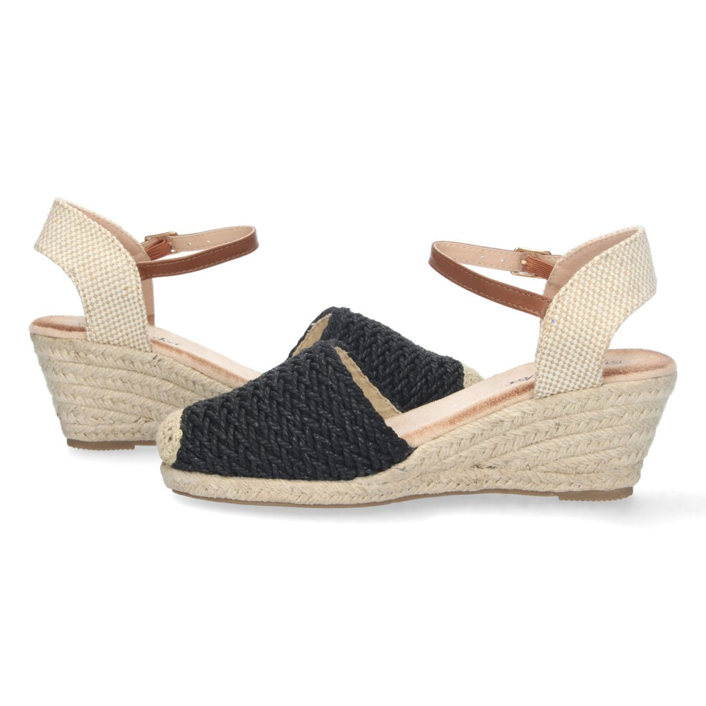 Bolsoloco Sandalia Cuña Negro