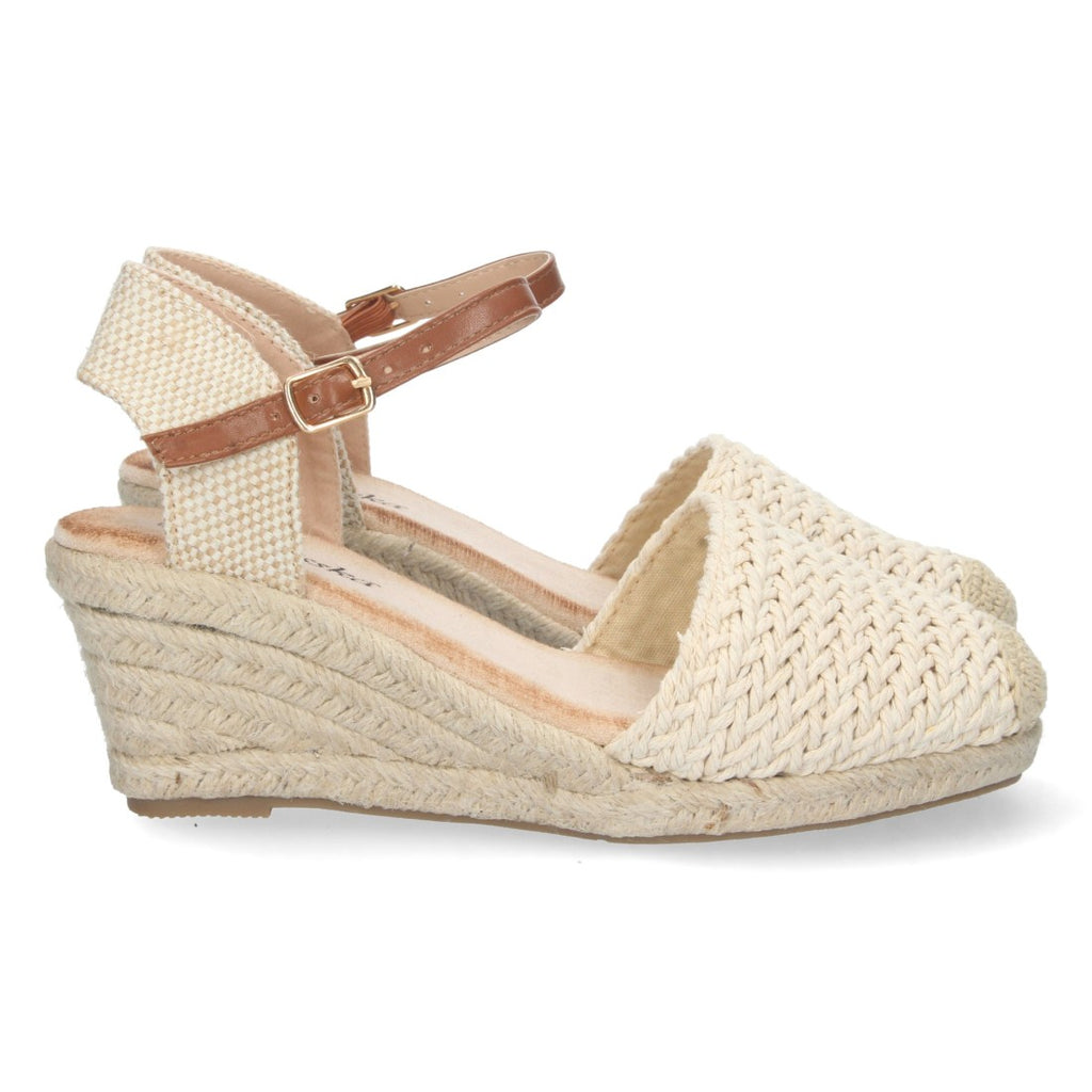 Bolsoloco Sandalia Cuña Beige