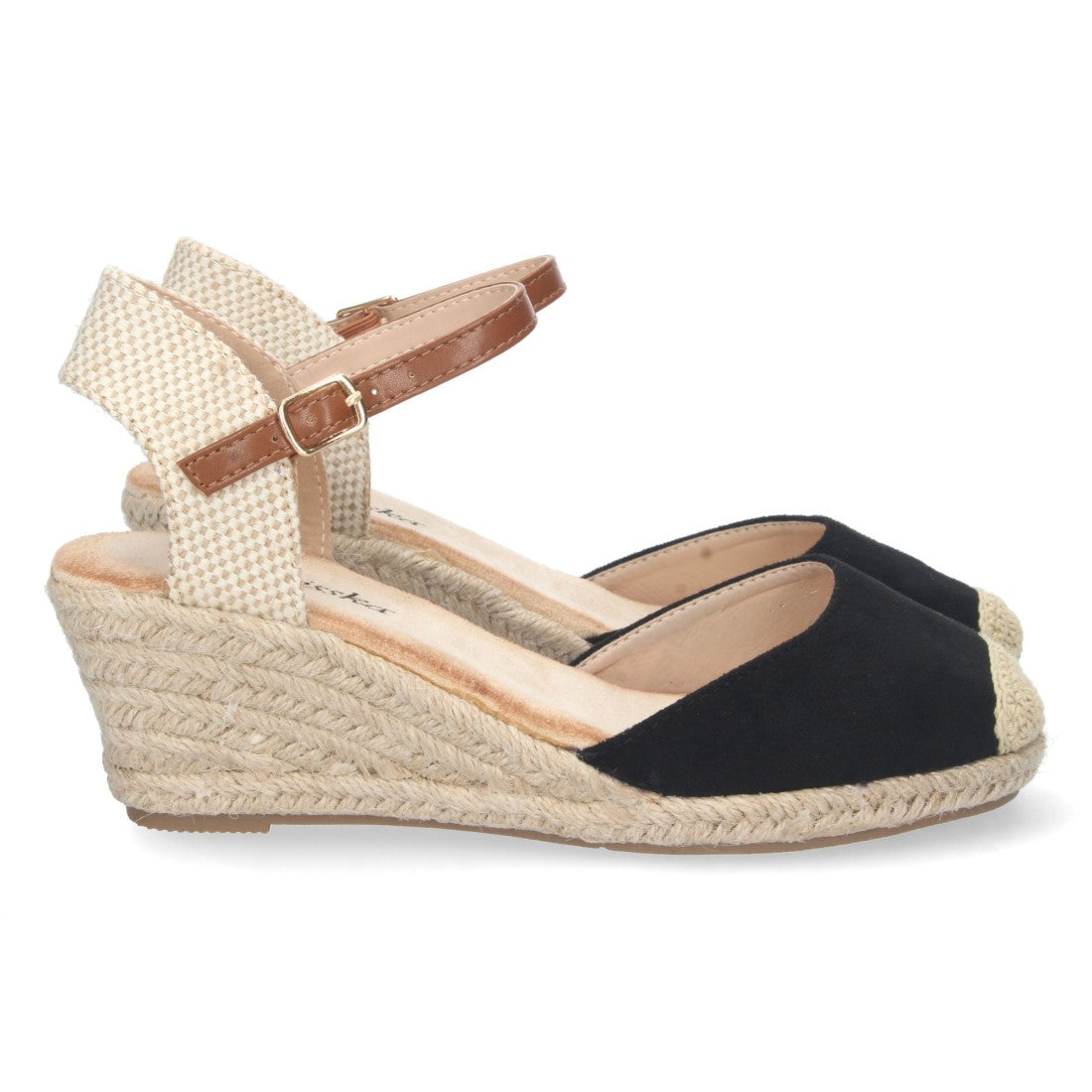 Bolsoloco Sandalia Cuña Negro