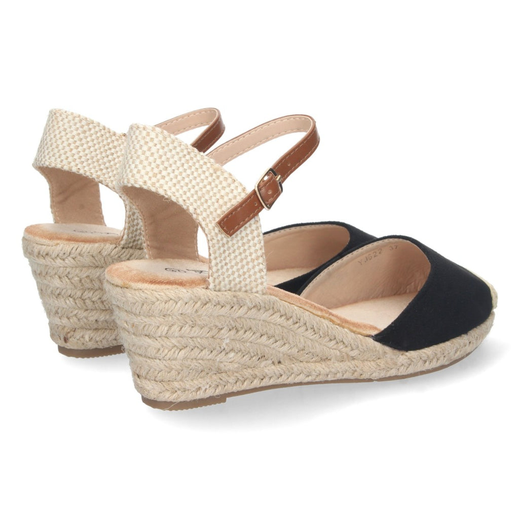 Bolsoloco Sandalia Cuña Negro