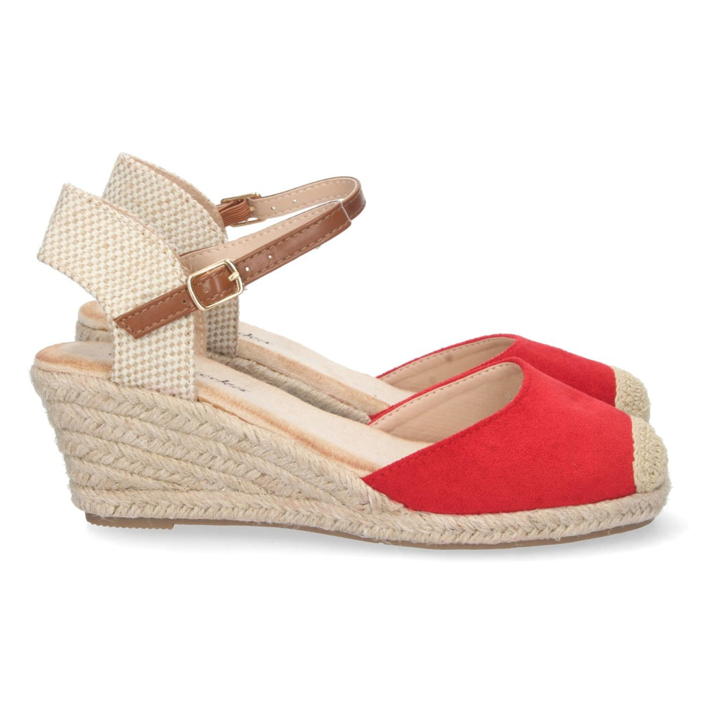 Bolsoloco Sandalia Cuña Rojo