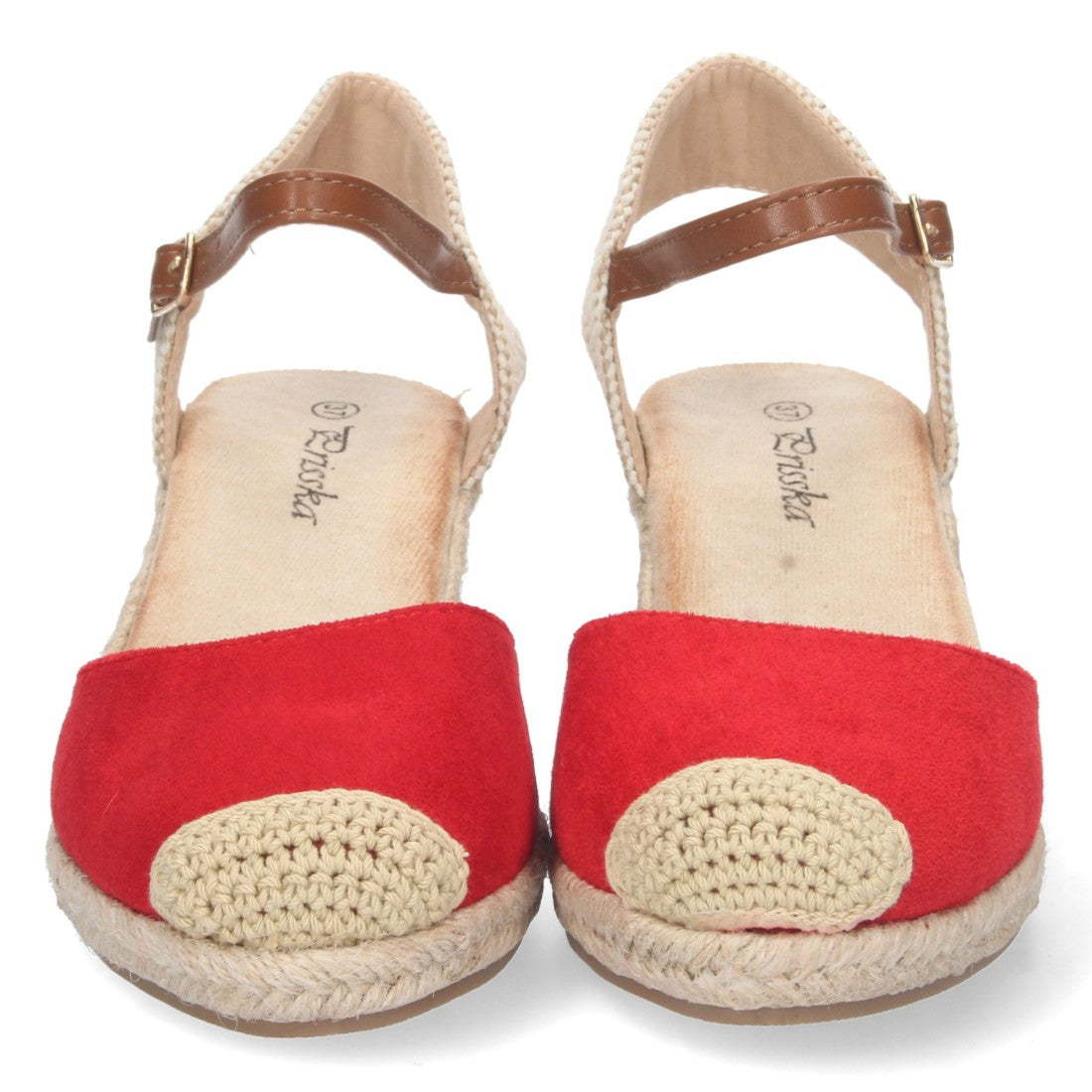 Bolsoloco Sandalia Cuña Rojo