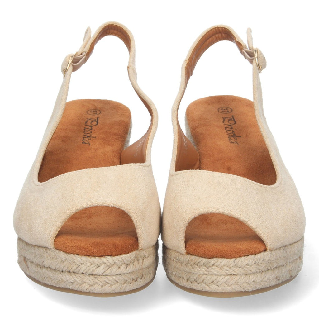 Bolsoloco Sandalia Cuña Beige