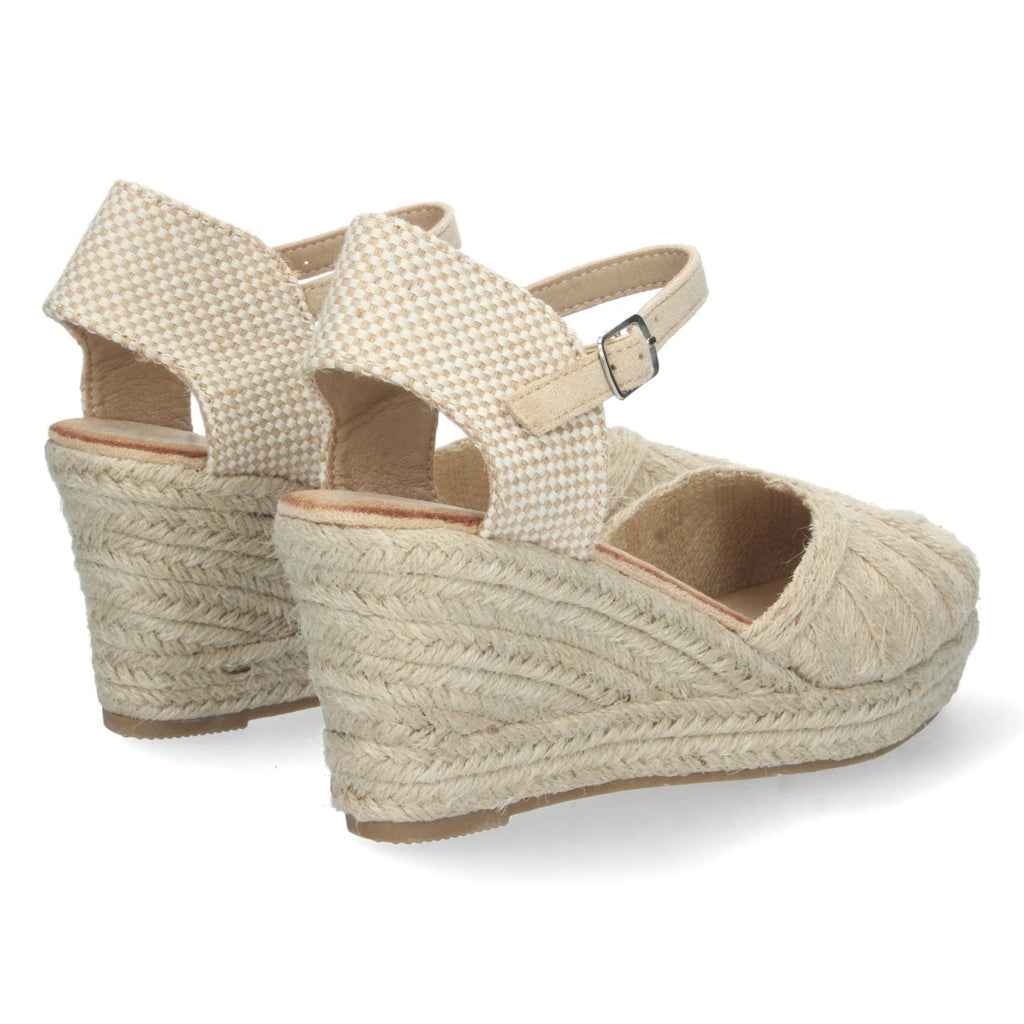 Bolsoloco Sandalia Cuña Beige